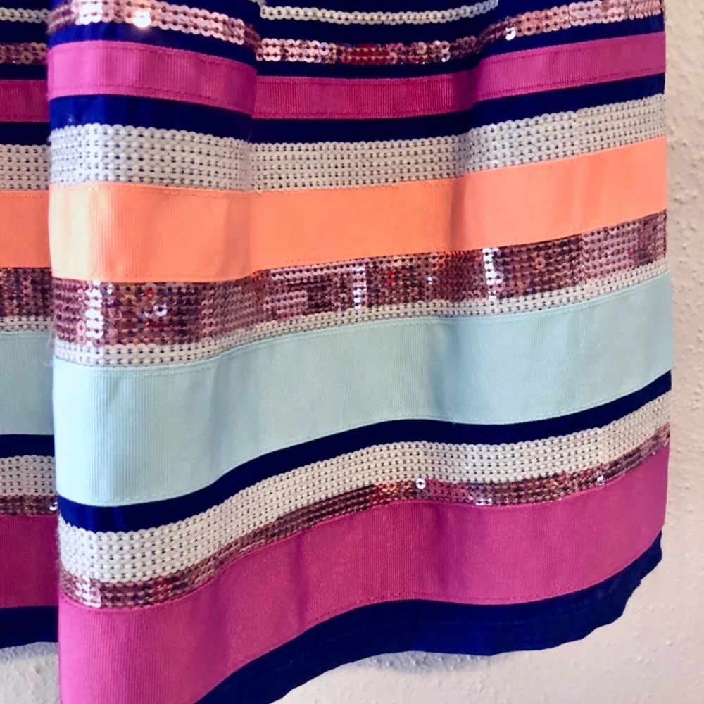 Gymboree royal blue sequin stripe dress
